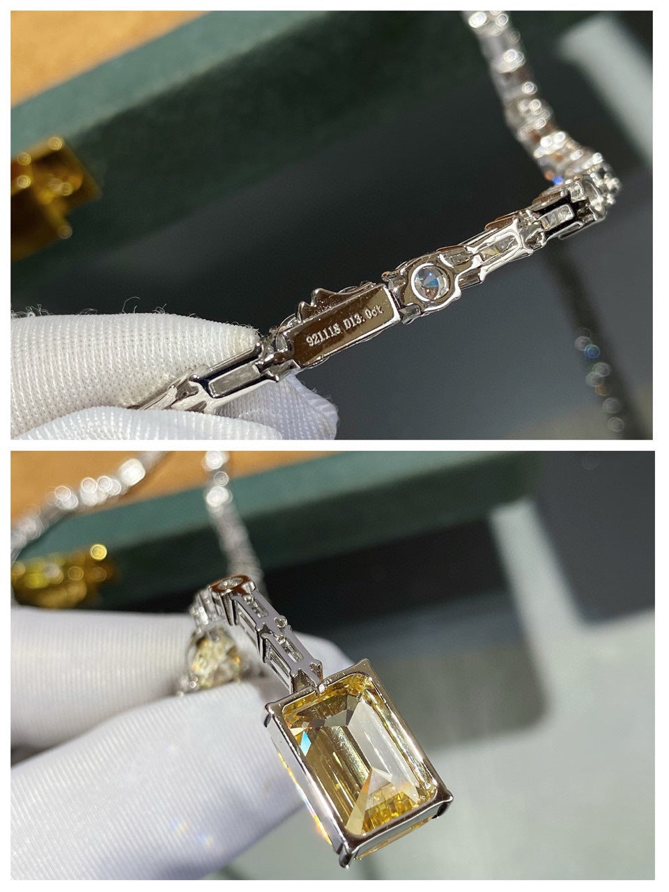 Yellow Gemstone Drop Necklace | 925 Sterling Silver