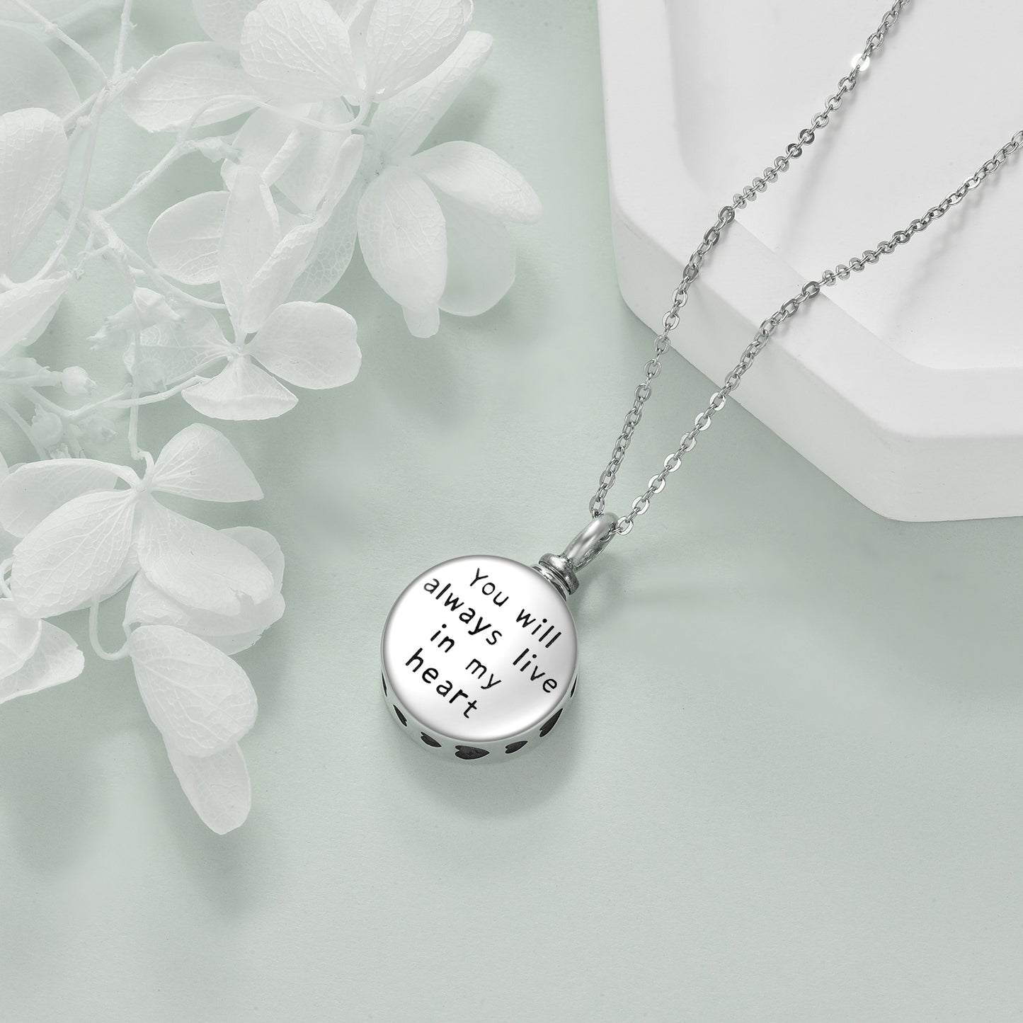Tree of Life Memorial Urn Necklace | S925 Sterling Silver Keepsake Jewelry
