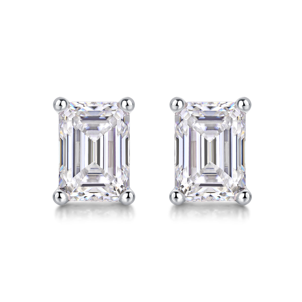 Sink Into Luxury Fashion Diamond Earrings Studs Set With Mosan Diamond Silver Ornaments