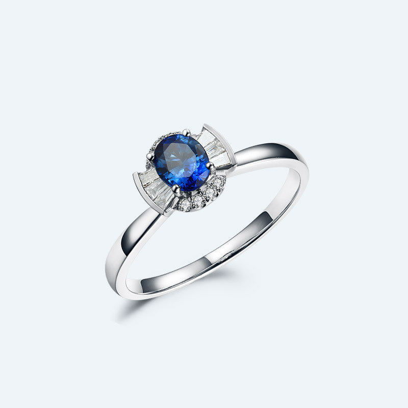 18K Gold Natural Sapphire Ring for Women | Elegant Fine Jewelry