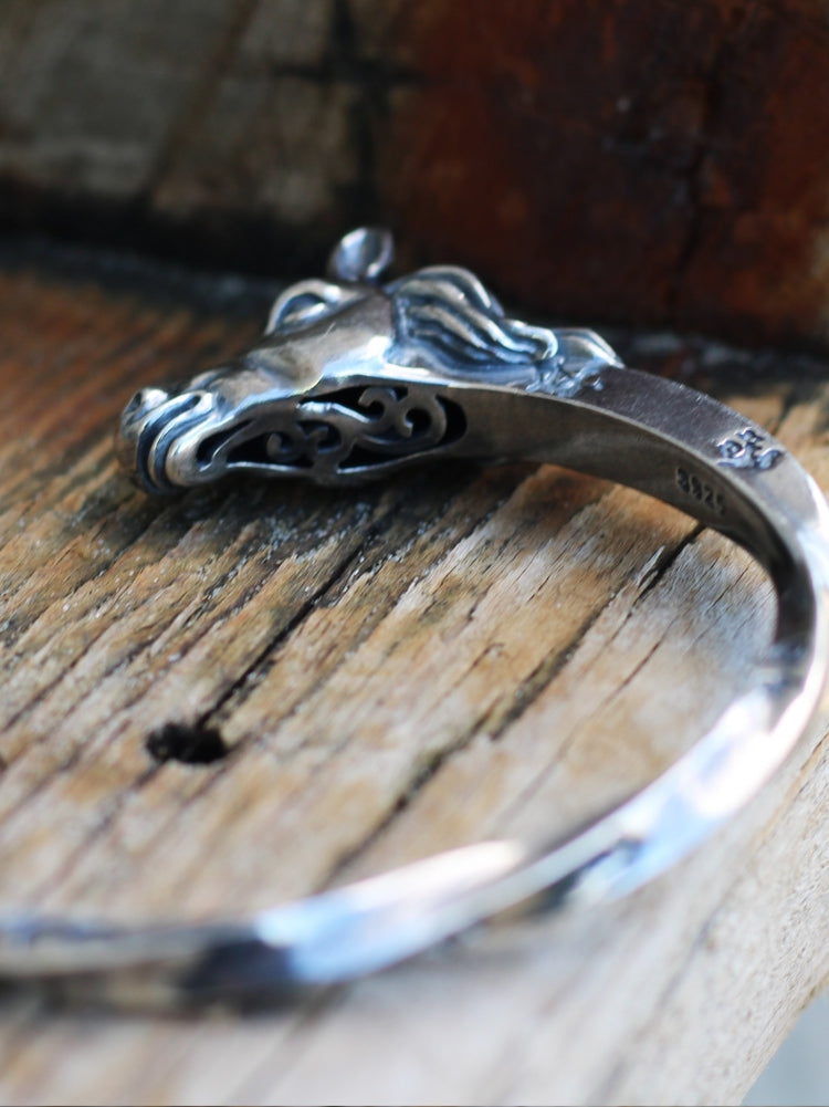 Handmade Horse Head Bracelet for Men – Sterling Silver Jewelry