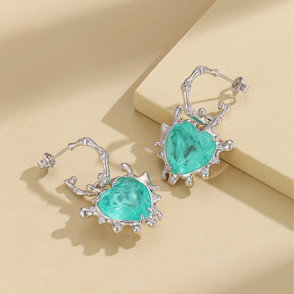 S925 Sterling Silver love earrings heart jewelry women's earrings silver jewelry heart shape earrings