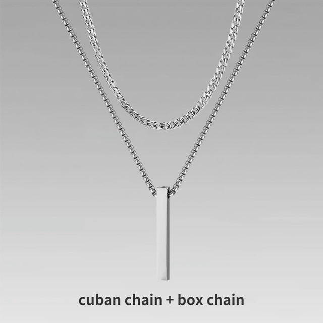 Men’s Crystal Chain Necklace | Stylish Gift Jewelry for Men & Boys