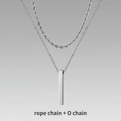 Men’s Crystal Chain Necklace | Stylish Gift Jewelry for Men & Boys