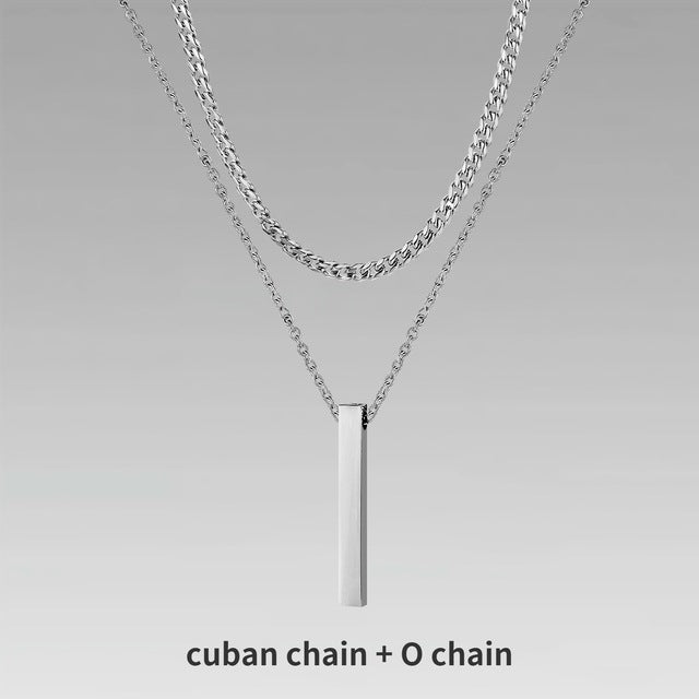 Men’s Crystal Chain Necklace | Stylish Gift Jewelry for Men & Boys