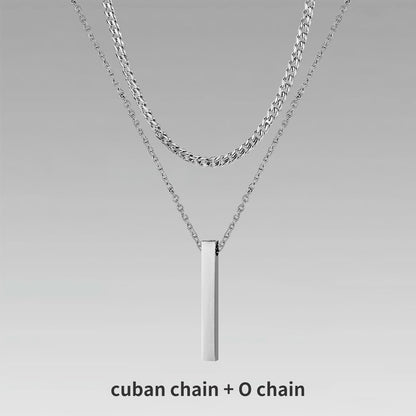 Men’s Crystal Chain Necklace | Stylish Gift Jewelry for Men & Boys