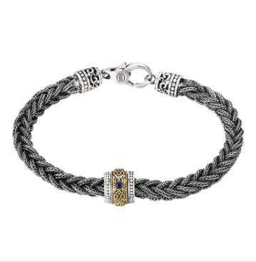 Retro Hand-Woven Bracelet for Men – 925 Sterling Silver Jewelry