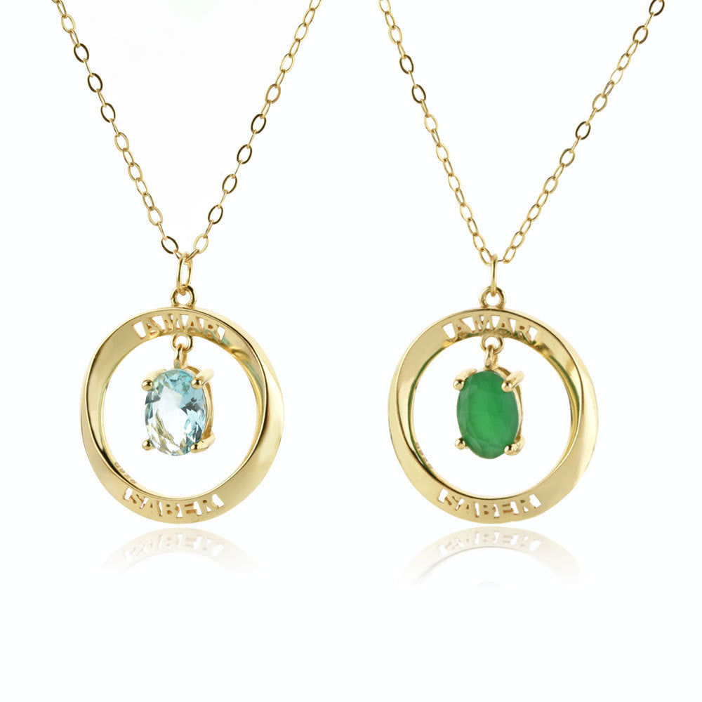 S925 Sterling Silver Circle Diamond Pendant Necklace & Blue Eye Stud Earrings Set