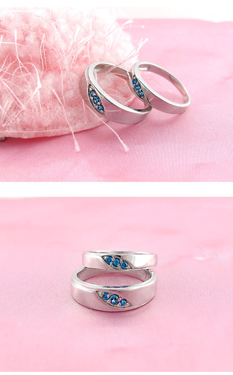 S925 Sterling Silver Kyanite Ring for Men | Couple’s Natural Stone Jewelry