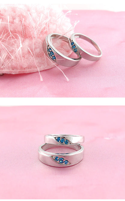 S925 Sterling Silver Kyanite Ring for Men | Couple’s Natural Stone Jewelry