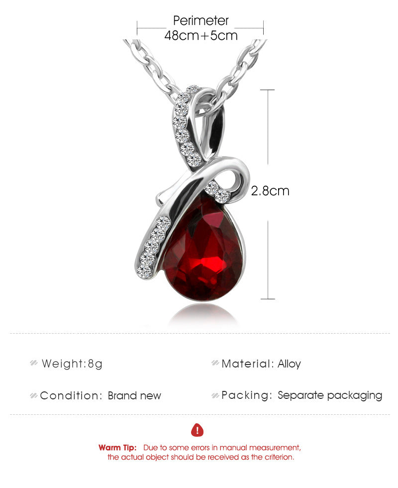 Angel Tears Water Drop Necklace | Natural Gemstone Pendant