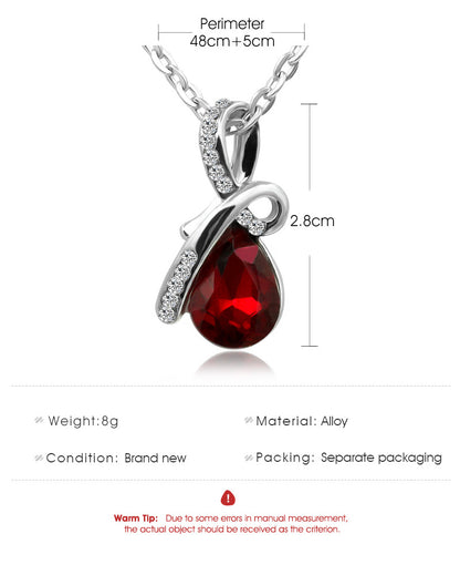 Angel Tears Water Drop Necklace | Natural Gemstone Pendant