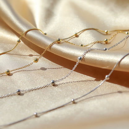Sterling Silver Clavicle Necklace | Delicate Layering Chain