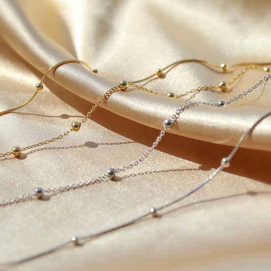 Sterling Silver Clavicle Necklace | Delicate Layering Chain