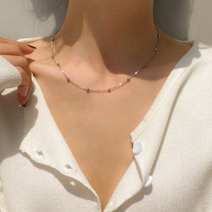 Sterling Silver Clavicle Necklace | Delicate Layering Chain