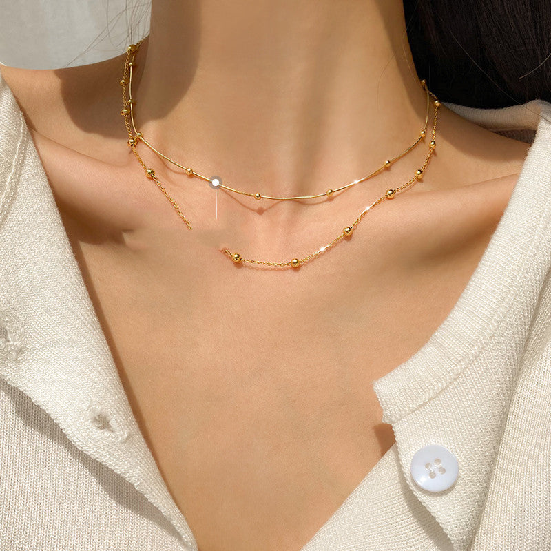 Sterling Silver Clavicle Necklace | Delicate Layering Chain