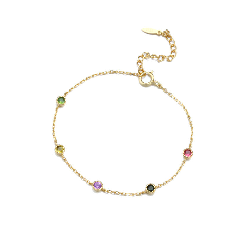Treasure™ Slender Tourmaline Bracelet | Gold-Plated 925 Sterling Silver Minimal Luxury Jewelry