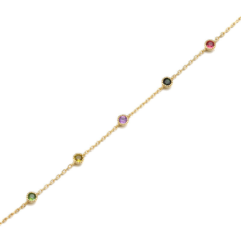 Treasure™ Slender Tourmaline Bracelet | Gold-Plated 925 Sterling Silver Minimal Luxury Jewelry