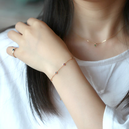 Treasure™ Slender Tourmaline Bracelet | Gold-Plated 925 Sterling Silver Minimal Luxury Jewelry
