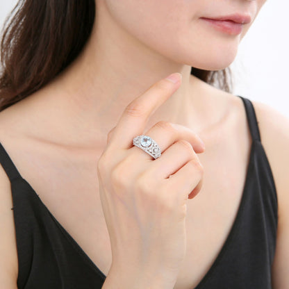 Colorful Zircon Solitaire Ring | S925 Sterling Silver