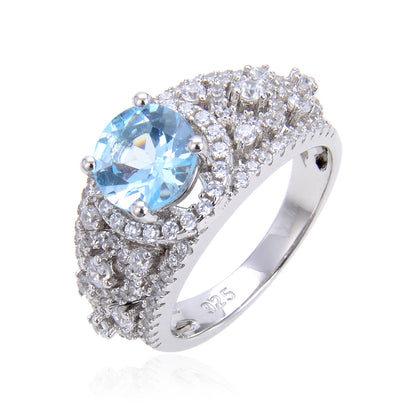 Colorful Zircon Solitaire Ring | S925 Sterling Silver