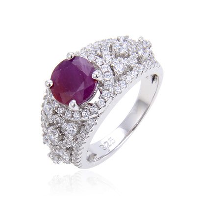 Colorful Zircon Solitaire Ring | S925 Sterling Silver