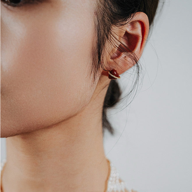 Silver Simple Little Heart  Heart Arrow Stud Earrings  Women's Jewelry  Heart-Shaped Earrings  Silver Earrings for Women