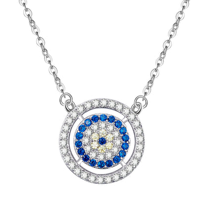 Sterling Silver Circular Pendant Necklace | Delicate Minimal Design