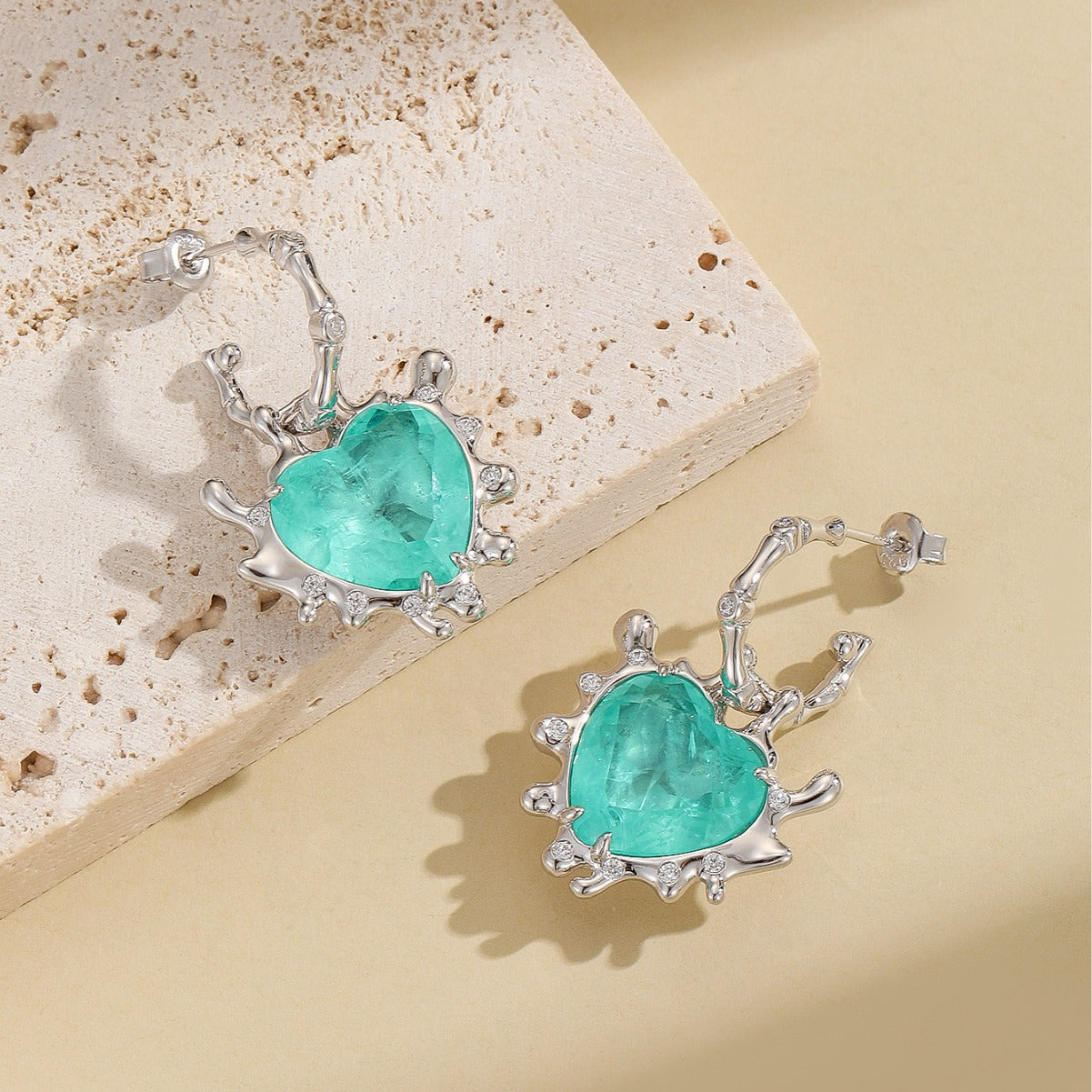 S925 Sterling Silver  love earrings  heart jewelry  women's earrings  silver jewelry  heart shape earrings