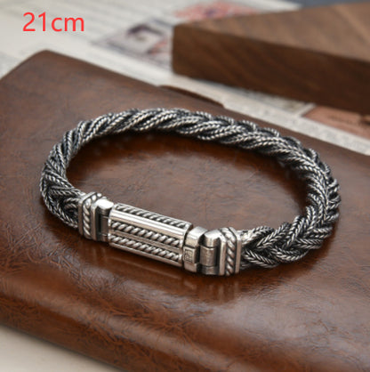 Men’s Foxtail Woven Sterling Silver Bracelet | Timeless Statement Jewelry