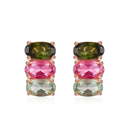 Natural Tourmaline Earrings | Genuine Gemstone Jewelry