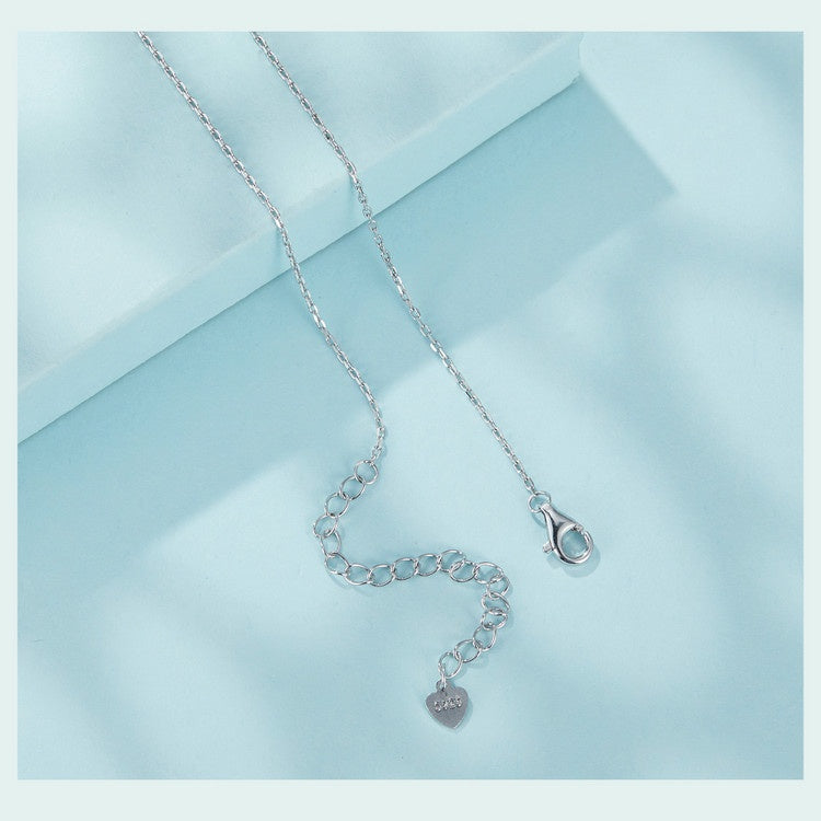 Sterling Silver Moonlight Y Necklace with Zircon Drop
