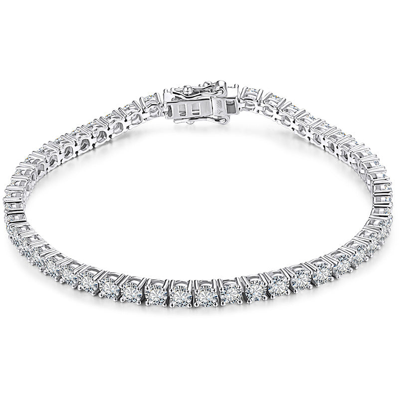 Moissanite Tennis Bracelet in 925 Sterling Silver – Timeless Luxury