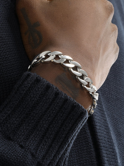 S925 Sterling Silver 13mm Cuban Link Bracelet for Men