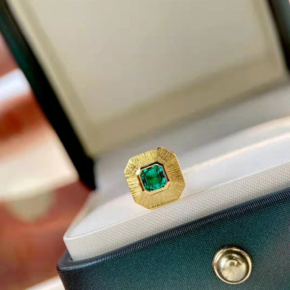 Emerald Stud Earrings  Sterling Silver Earrings  Women's Jewelry  Sun Green Earrings  Geometric Earrings  Silver Earrings  Elegant Earrings