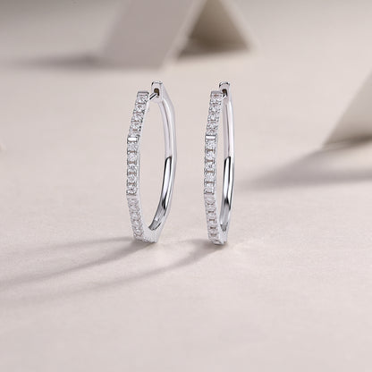 Modern Star Ring - Fashionable Earrings And Stud Jewelry Set With Moissanite S925 Sterling Silver And Platinum-plated Diamonds