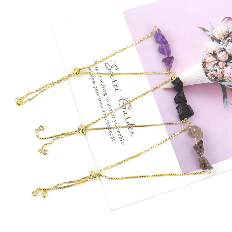 Stonecurrent — Raw Gemstone Adjustable Chain Bracelet | Heirloom Collection