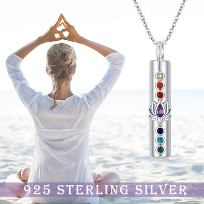 Lotus Chakra Memorial Urn Necklace | S925 Sterling Silver Keepsake Jewelry
