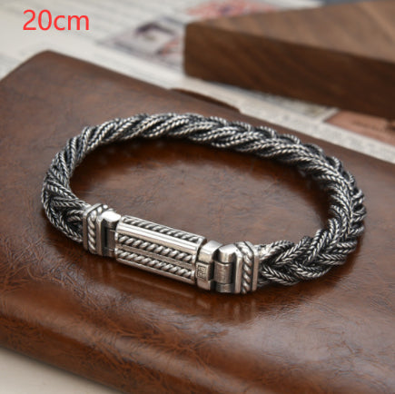 Men’s Foxtail Woven Sterling Silver Bracelet | Timeless Statement Jewelry
