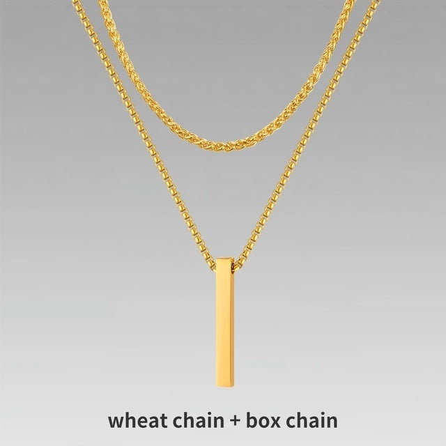 Men’s Crystal Chain Necklace | Stylish Gift Jewelry for Men & Boys