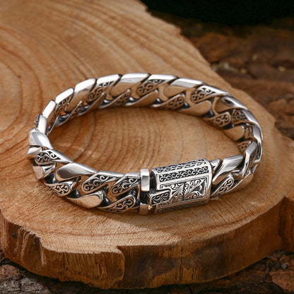 Men’s 925 Sterling Silver Tangcao Cuban Bracelet | Heavy Luxury Design