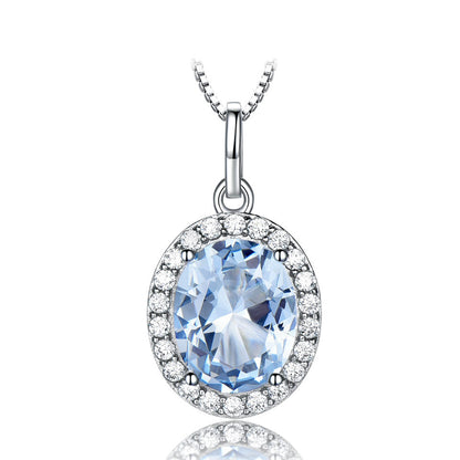 Sky Blue Nano Gemstone Pendant | 925 Sterling Silver