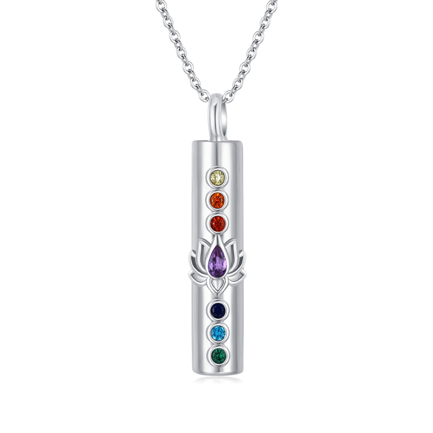 Lotus Chakra Memorial Urn Necklace | S925 Sterling Silver Keepsake Jewelry