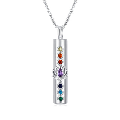 Lotus Chakra Memorial Urn Necklace | S925 Sterling Silver Keepsake Jewelry