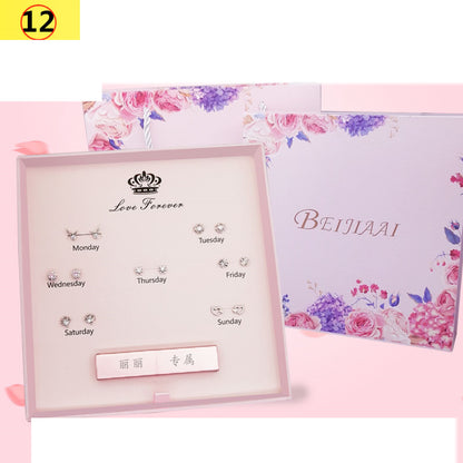 Sterling Silver Love Necklace & Earrings Set | Elegant Women’s Jewelry