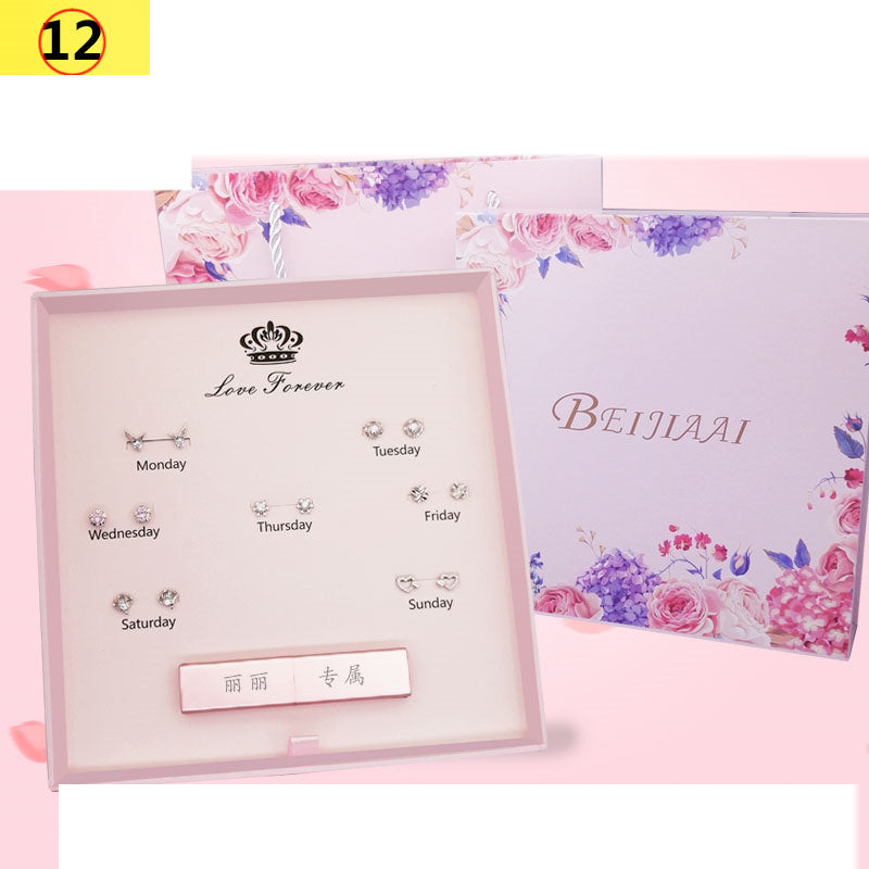 Sterling Silver Love Necklace & Earrings Set | Elegant Women’s Jewelry