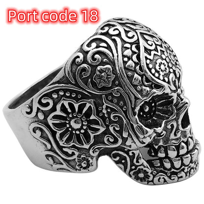 Men’s Handmade Thai Silver Skull Ring | Vintage Statement Jewelry