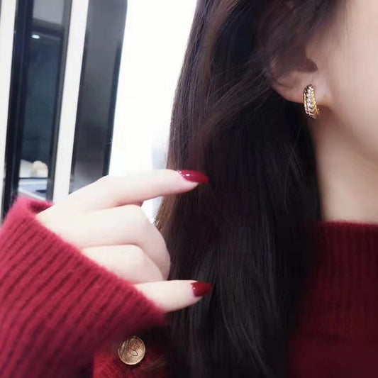 18K Gold & Sterling Silver Braided Hoop Earrings | Elegant Two-Tone Jewelry