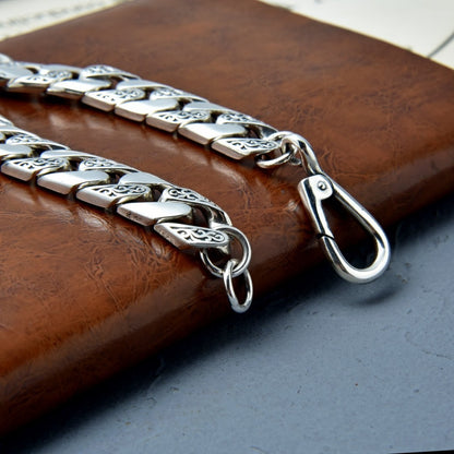 Men’s S925 Sterling Silver Rattan Pattern Chain Bracelet | Bold Personalized Jewelry