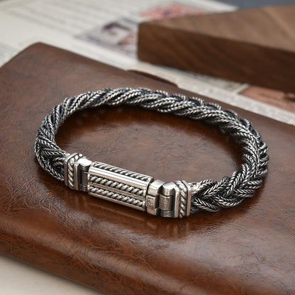 Men’s Foxtail Woven Sterling Silver Bracelet | Timeless Statement Jewelry
